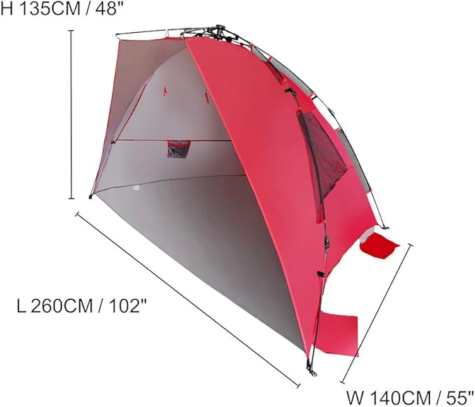 Seamander Beach Tent Sun Shelter Camping Festival Fishing Easy Set Up Beach Tent XL