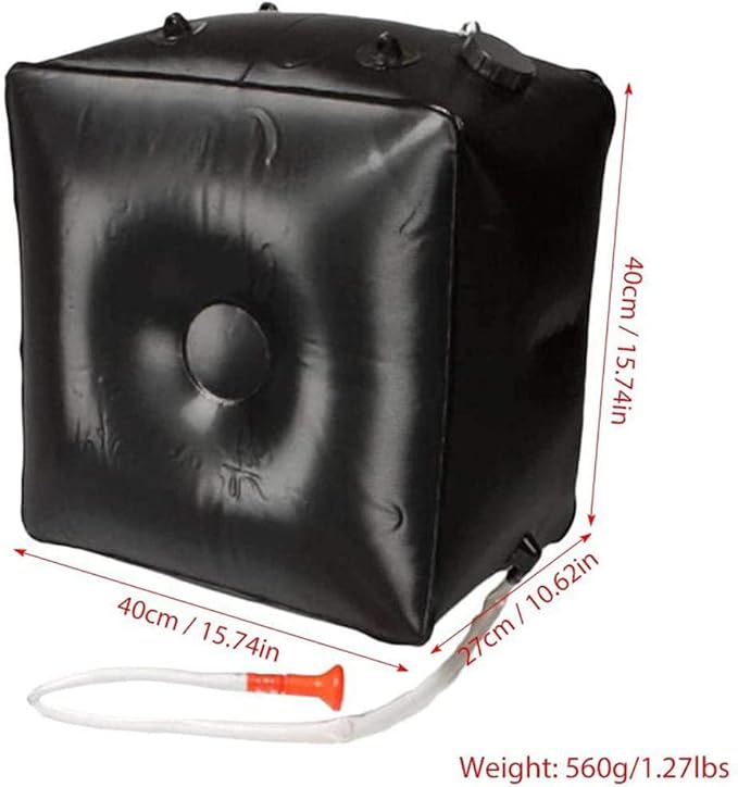 Solar Shower Bag 10Gallons/40L – Camping Shower Portable Solar Heating Bag with On/Off Switch Large Nozzle Shower Header for Outdoor Travel Swimming Beach Hiking Cycling Picnic