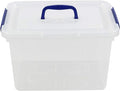 Wekioger Versatile Storage Organizer Plastic Bins with Lid 12 Quart Latching Box Set of 1