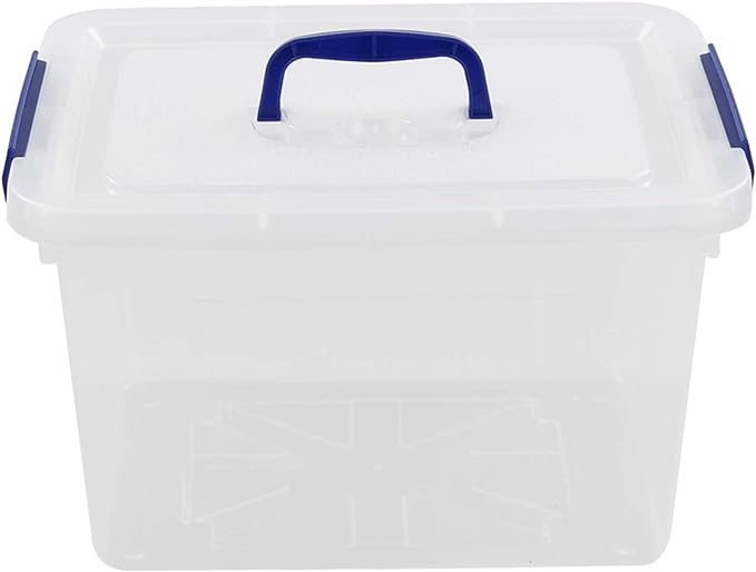 Wekioger Versatile Storage Organizer Plastic Bins with Lid 12 Quart Latching Box Set of 1