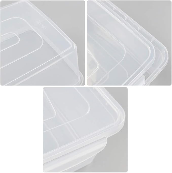 Plastic Latching Box Multi-Purpose 16 Quart Clear Storage Bin 2 Packs