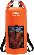 3D MAXpider Roll Top Dry Bag Backpack 10L Waterproof Lightweight Floating Marine Drybag - Detachable Straps Mesh Front Pocket - Travel Hiking Fishing Swimming Boating Kayaking Camping (Orange)