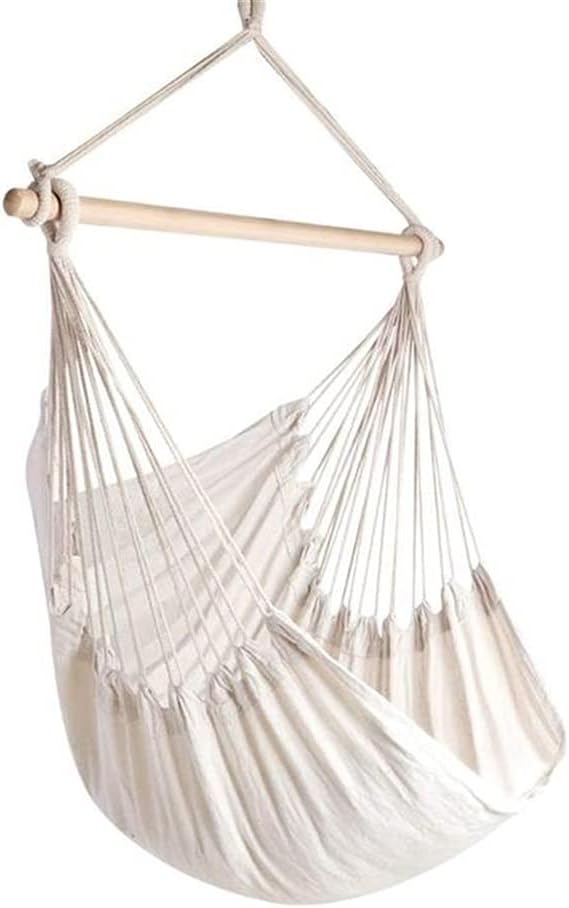 Portable Hammock Portable Chair Hammock Travel Camping Home Bedroom Swing Bed Lazy Chair for Backpacking Beach (Color : White)