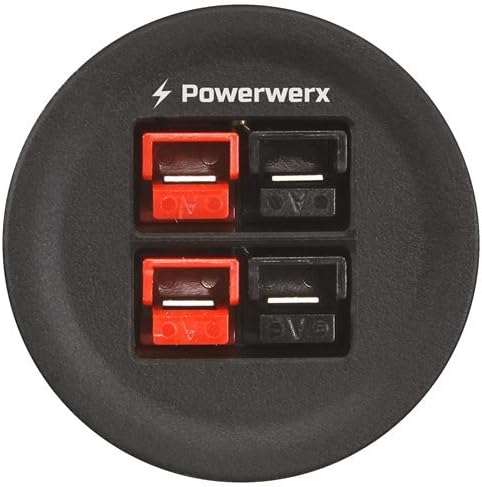 Powerwerx Panel Mount Housing for Two Anderson Powerpole Connectors with a Weather Resistant Cover