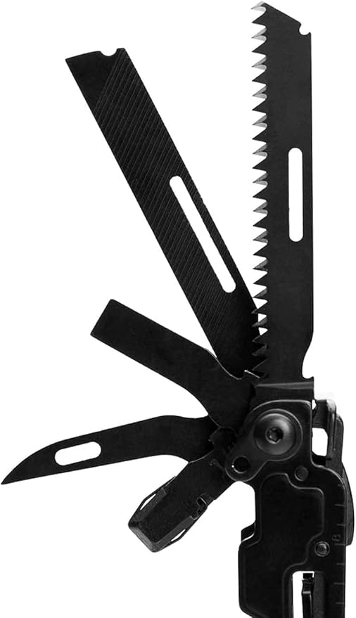 SOG PA2002-CP PowerAccess Deluxe Multi-Tool Black &amp SOG Entrenching Tool- 18.25 Inch Folding Survival Shovel with Wood Saw Edge and Tactical Shovel Carry Case- Black (F08-N)