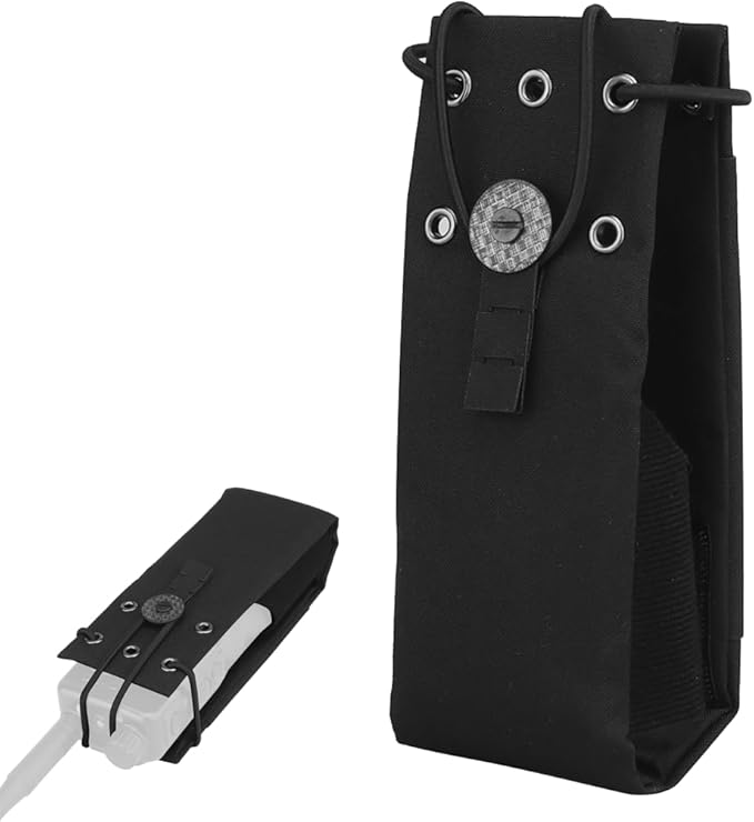 MOLLE Tactical Radio Pouch for MPU5AN/PRC- 163AN/PRC-152AN/PRC148Airsoft Paintball Hunting Military Walkie-Talkie Holder Bag (Black)