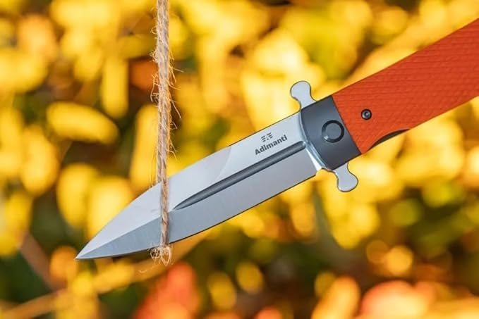 Firebird GANZO Adimanti Samson-OR Folding Pocket Knife Razor Sharp D2 Steel Blade Ergonomic G10 Anti-Slip Handle with Clip Hunting Fishing Camping Outdoor Flipper EDC Pocket Knife (Orange)