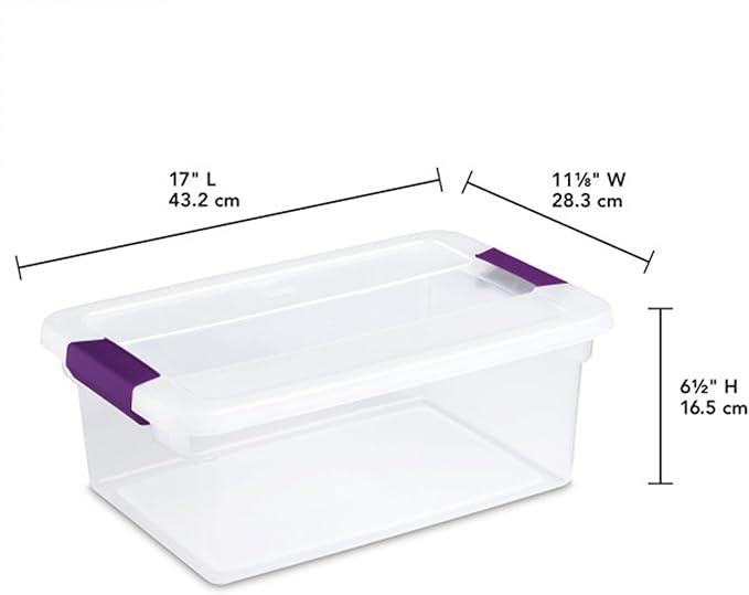 Sterilite 36-Pack 15 Quart ClearView Latch Box Stackable Organizer Bins with Latching Lids - Clear Plastic Organization Containers for Closet Bedroom Shelving Units and Everyday Home Storage