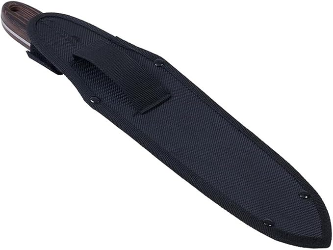 TerraBlade Hori Hori Knife – Heavy-Duty Steel Outdoor Tool with Black Wood Handle for Digging Cutting and Camping