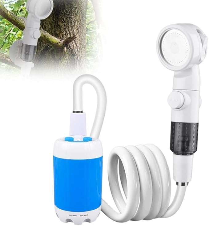 Portable Camping Shower Pump Electric Self-Priming Shower Head Powerful Long-Lasting Outdoor Shower Solution Flextail Ducha Portatil Idealized for Campsite Users Solar Showers for Camping
