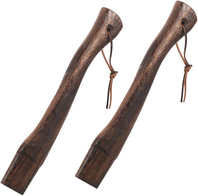 2pcs Wooden Axe Handle Replacement Mini Axe Handle Comfortable Grip and Hardwood Construction for Outdoor Activities and Camping