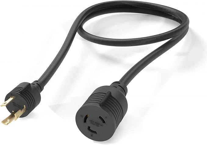NEMA L6-30P to L6-30R 10AWG 30A 250V Power Cord (8ft)