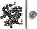 50PCS 7MM CNC Stainless Eyelet Rivets with 1 Set Punch Installation Tool Fit for Kydex Sheath Knife Case DIY Accessory