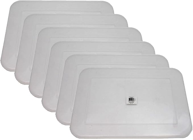 Teacher Created Resources TCR20343-6 Plastic Storage Bin Lid Large Clear Pack of 6
