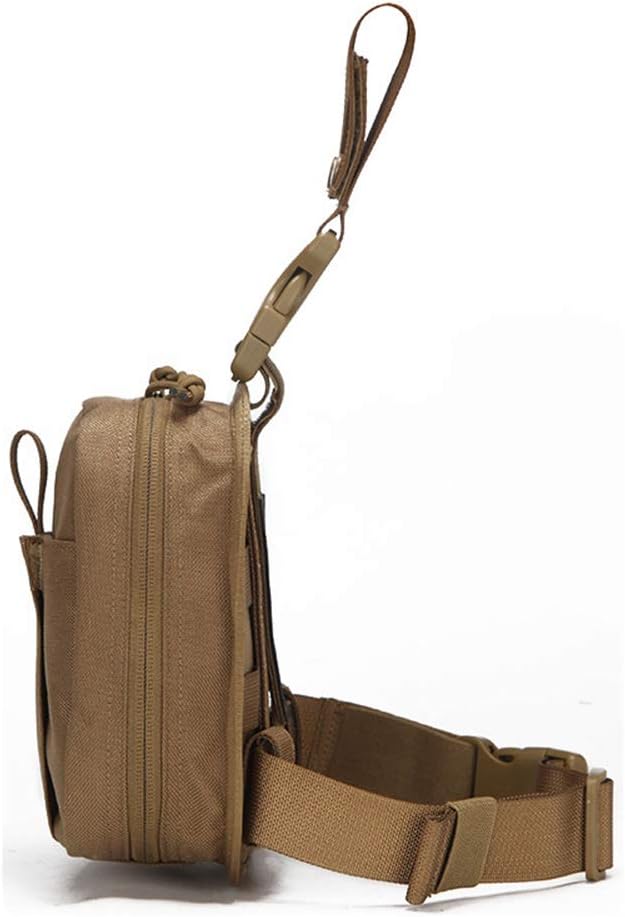 Outdoor Sports Airsoft Gear Molle Assault Combat Hiking Bag Accessory Camouflage Kit Pack Tactical Medical Pouch with Leg Strap - Tan