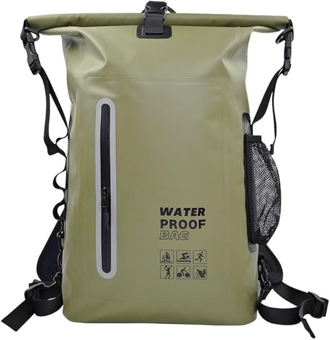 Dry Bag Waterproof Hiking 25L-Floating&ampLightweight Bags for men Backpack Boating FishingPaddle boardingCamping Kayaking(Green)