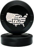 ZYN Metal Can – Metal Zyn Container &amp Holder | Smell-Proof Aluminum Storage Tin | USA Map 1776 Patriotic Flag Design | Empty Case for Snus &amp Dip