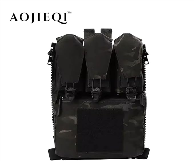 Emersongear FRO V5 Vest Back Panel Banger Backpack Zip On Bag Magazine Pouch (MC Black)