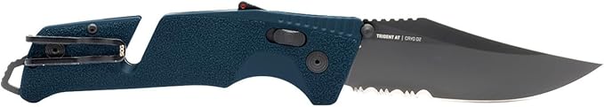SOG Trident at Ambidextrous Professional Partially Serrated Folding Knives | Heat-Treated CRYO D2 Stainless Steel Blade