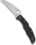 Spyderco Endura Flat Lightweight Folding Knife - Black FRN Handle with SpyderEdge Full-Flat Grind VG-10 Steel Wharncliffe Blade - C10FSWCBK
