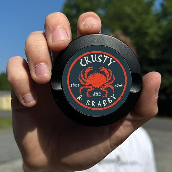 Buzz &amp Heaters Metal Container for Zyn Holder - Fishing Accesories Crusty &amp Krabby Design
