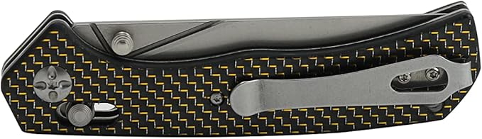 S-TEC Axel Lock EDC Folding Pocket Knife with Carbon Fiber Handle &amp D2 Steel Blade - Series 2 (TS023)