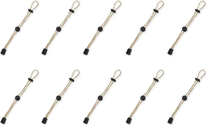 Backpack Bungee Cord 20 PCS Outdoor Backpack Elastic Rope Fixed Buckle Camping Equipment Hiking(Khaki)