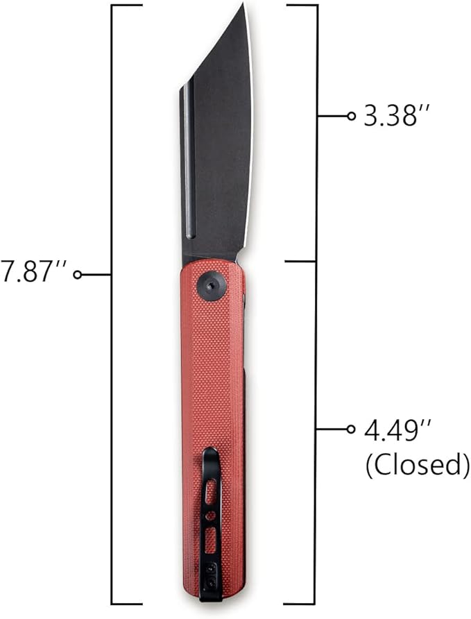SENCUT Bronte Folding Pocket Knife with Front Flipper Opener 3.38 Inch Blade Burgundy G10 Handle SA08D