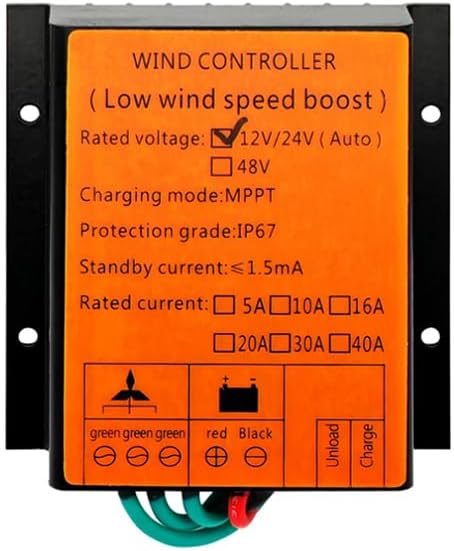 12v10000W MPPT Wind Charge Discharge Controller 12V 24V 48V Auto Charger Wind Turbine Generator Solar Panel with Dump Load Home Use