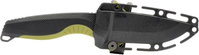 SOG Aegis FX Corrosion-Resistant Outdoor Survival Fixed Blade Knife | CRYO 4116 Krupps Steel | GRN Rubber Handle | UMS Sheath