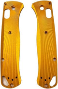 1 Pair Non-Slip CNC Aluminum Alloy Scale Handle Replacement Fits for Bugout 535(Gold 1)