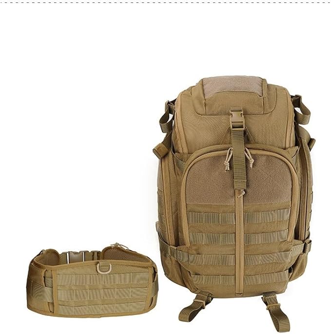 Tactical Backpack Military Molle Hiking 36-55L Outdoor Multifunctional Men's Mountaineering Black