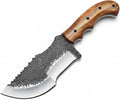 Handmade Hunting Knife with Wooden Handle &amp Sheath | Forged High Carbon Steel Fixed Blade | Full Tang Survival Knife for Camping Outdoor Bushcraft Fishing Hiking &amp Gift for Men
