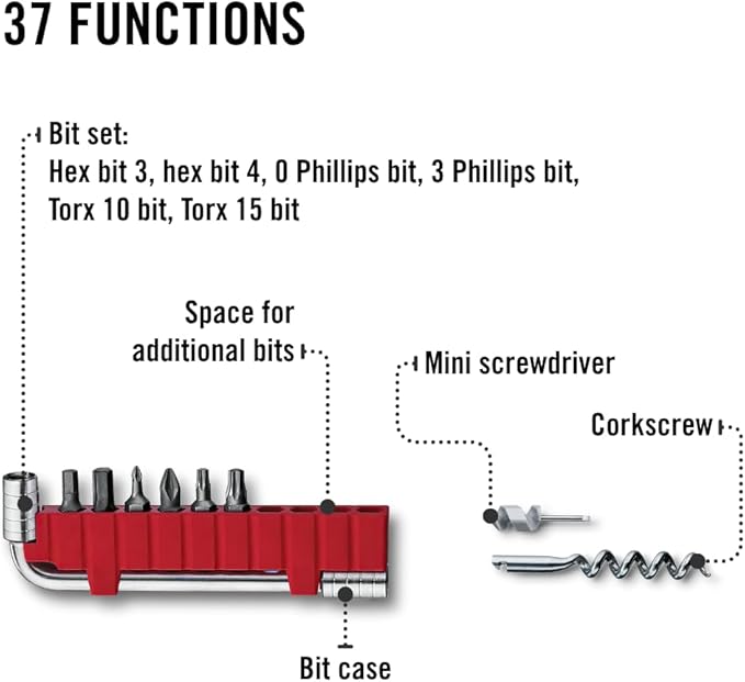 Victorinox Swiss Tool X Plus Ratchet Swiss Army Knife 35 Function Swiss Made Multi-Tool with Needle-nose pliers Wire Cutter Crate Opener and Large Blade - Silver