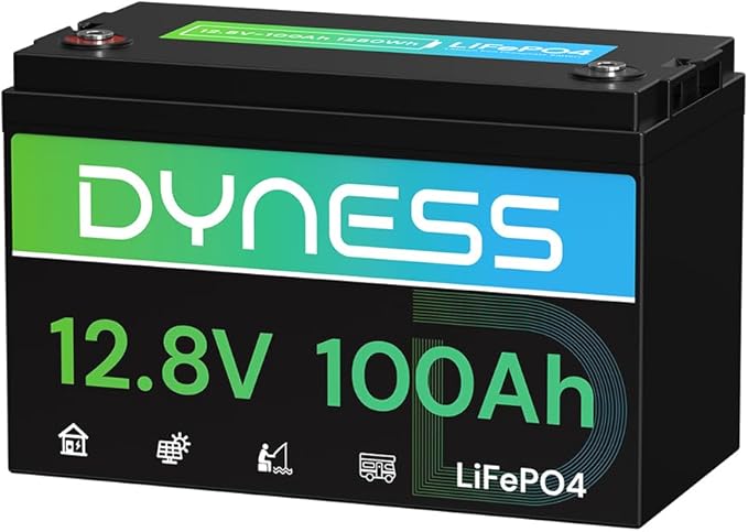 12V 100Ah LiFePO4 Lithium Battery BCI Group 31 with Low-Temp Protection A+ Grade Cell Built-in 100A BMS 12.8 Volt Lithium Battery Perfect for RV Solar System Off-Grid Home Energy Storage