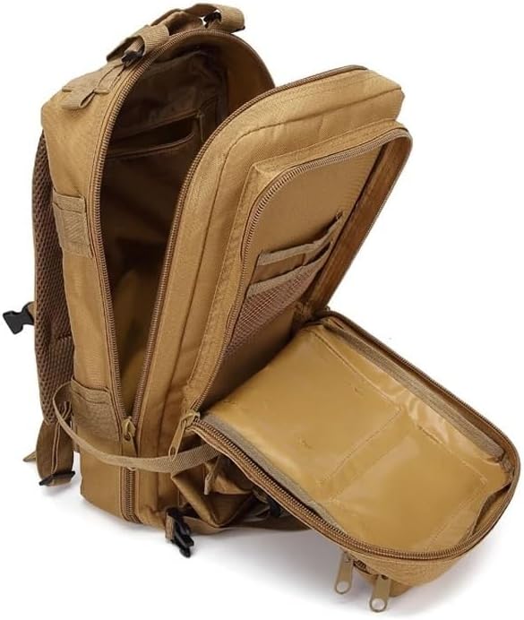 ZUC Classic Tactical Backpack Travel Sports Camouflage Bag Outdoor Climbing Hunting Backpack Fishing Hiking Nylon 3P Pack Bag(C)