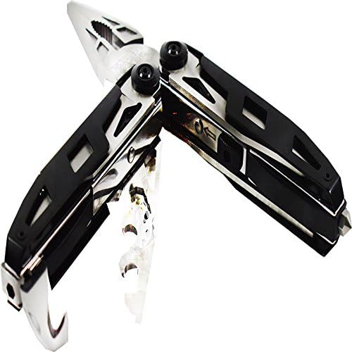 INTBUYING Stainless Steel Multifunctional Outdoor Tool Pliers Portable Equipped with Durable Nylon Bag Multitool Pliers Pocket Knife for Outdoor Camping Hiking