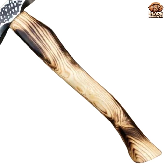 Handmade Carbon Steel Viking Skull Etched Tomahawk Axe Viking Axe Best for Camping Hunting and Gift