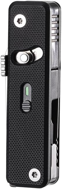 ROXON S504G Mini Flex Companion-7 in 1 Multitool EDC Pocket Knife with G10 Handle Box Cutter Short Sheepsfoot Blade Short Scissors Bottle &amp Can Opener 4mm Bit Tweezers and Toothpick