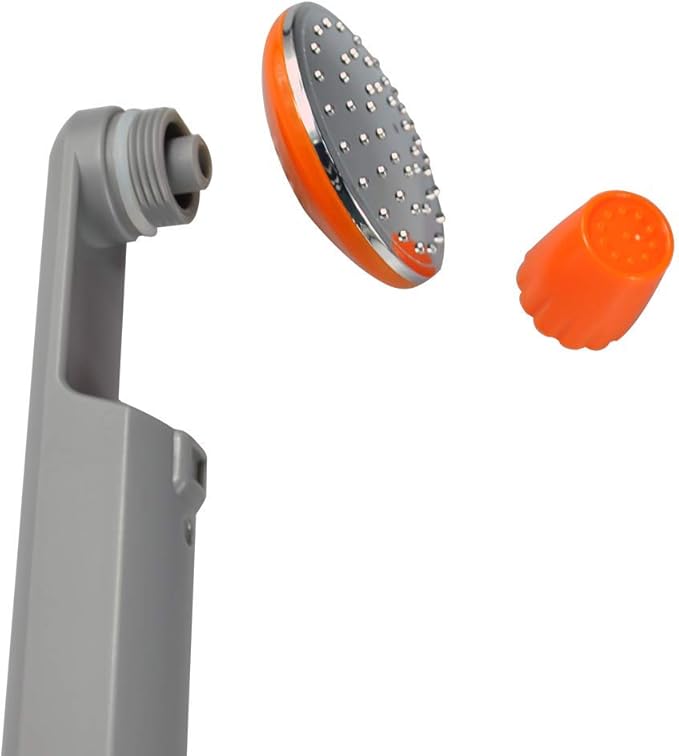 2019 Portable Camping Shower Compact Shower Pump with Detachable USB Rechargeable Battery Handheld Outdoor Shower Head for Camping Hiking Traveling Emergency Use