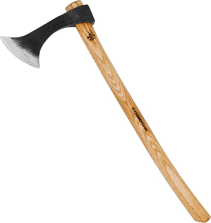 Condor Tool &amp Knife Replacement Hickory Handle Francisca Throwing Axe | Solid Axe Handle Made from Burnt American Hickory | Wooden Hatchet Handle with a Firm Grip | Axe Head Not Included | 0oz
