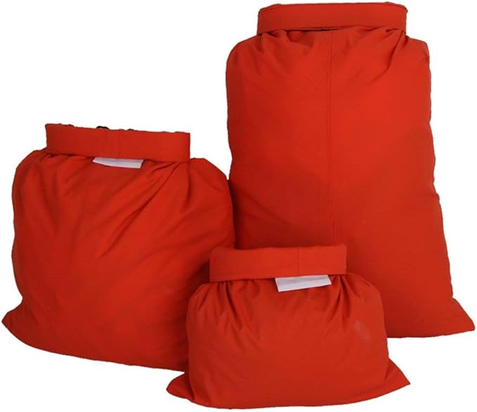 3Pcs Waterproof Dry Storage Bag Pouch Canoeing Rafting Camping Orange
