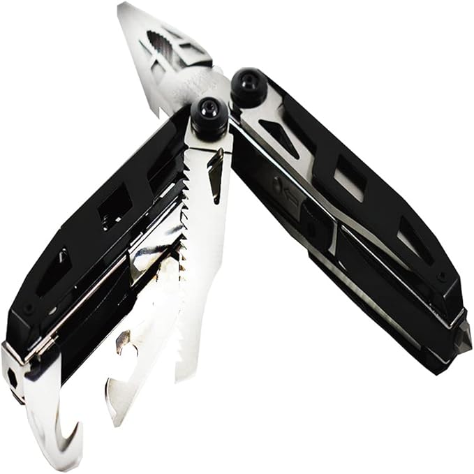 INTBUYING Stainless Steel Multifunctional Outdoor Tool Pliers Portable Equipped with Durable Nylon Bag Multitool Pliers Pocket Knife for Outdoor Camping Hiking
