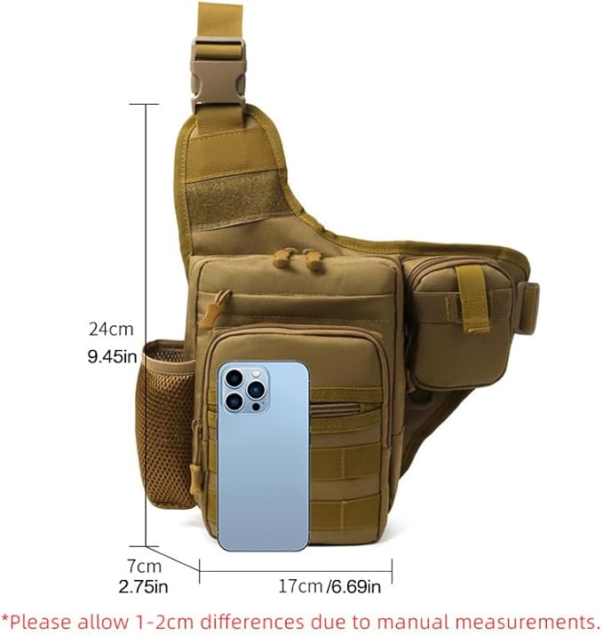 Camping Climbing Bag Chest Pouch For Men Cycling Hiking Travel Outdoor Sport Tactical Crossbody Molle Fishing Waist Fanny Pack(Army Green)