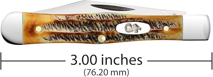 Case XX 65326 Bone Stag Handle 2 Blade Small Swell Center Jack 6.5225 1/2 SS.