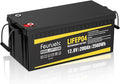 12V 200Ah Lithium LiFePO4 Battery Built-in 200A BMS 2560Wh Energy Storage Iron Phosphate 8000-15000 Deep Cycles Battery for Solar Trolling Motor RV