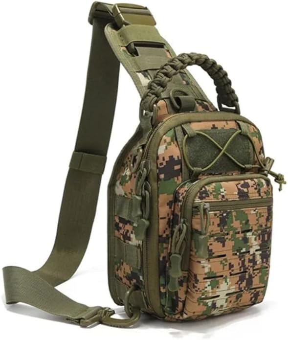Outdoor Chest Bag Military Tactical Shoulder Bag Sling Backpack Oxford Mountaineering Camping Fishing Hiking Molle Mi