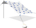 xigua Bow Tie Beach Tent Sun Shelter with Carrying Bag - Silver Coated Oxford Fabric Beach Canopy for Beach Camping Fishing - Includes Windproof Ropes Sandbags &amp Stakes