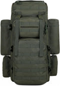 Tactical Backpack Military Molle Hiking 56-75L Outdoor Hiking Bag Wild Jungle Tactical Trekking Army Green
