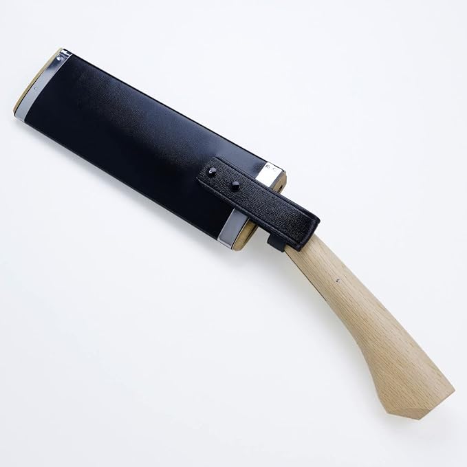 AZUMASYUSAKU Handmade Polished Hatchet 210mm with Original Case Blade Edge : Shirogami Steel Double Bevel